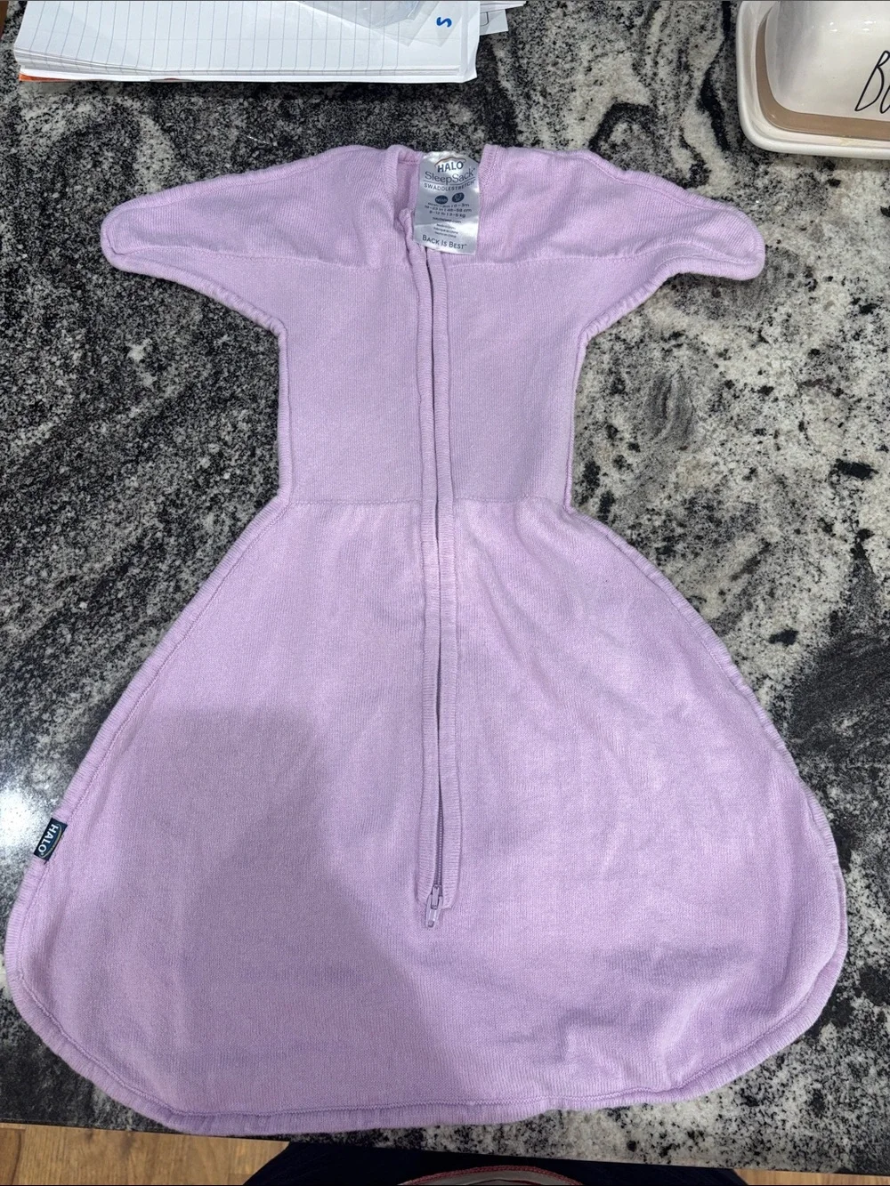 Halo Light Lavender Infant Wearable Swaddle